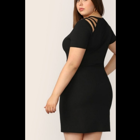 LAST ONE!!! Cut-out Detail Pencil Dress 2X - Picture 3 of 5